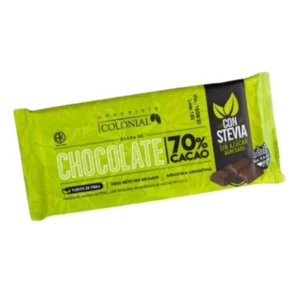 Chocolate Amargo Colonial C/Stevia 70% Cacao x100g