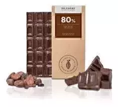 Dr Cacao 80% Chocolate Natural x 50g